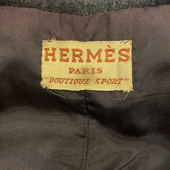 Hermès Vintage Rare 1970’s Grey Wool Skirt Sz 26 - Picture 3 of 7